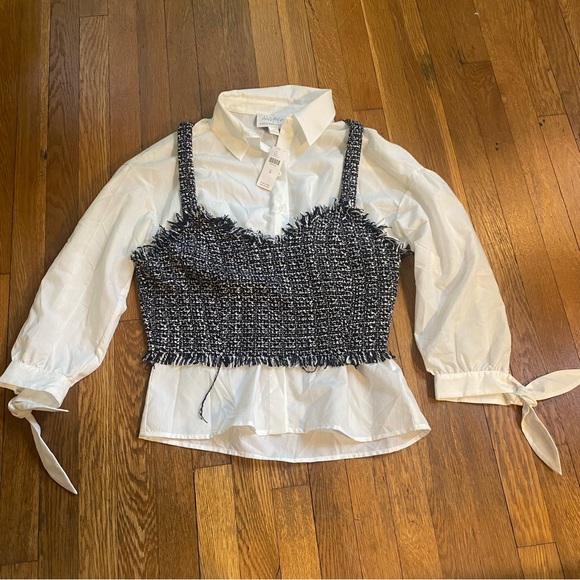 Anthropologie x Mare Mare Layered Tweed Tank Set M NWT - Picture 3 of 4